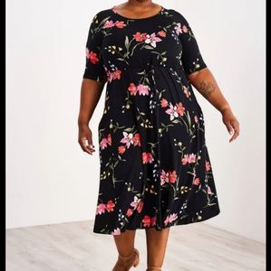 Latched Mama Drawstring Midi Dress